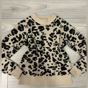 Vero Moda Black and Tan Leopard Print Sweater